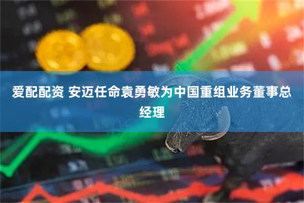 爱配配资 安迈任命袁勇敏为中国重组业务董事总经理